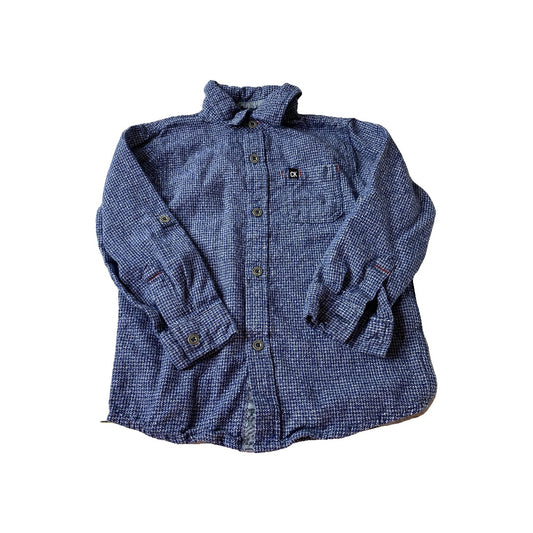 Calvin Klein Boys Blue Button Down Short Sleeve Size: 4T Blue