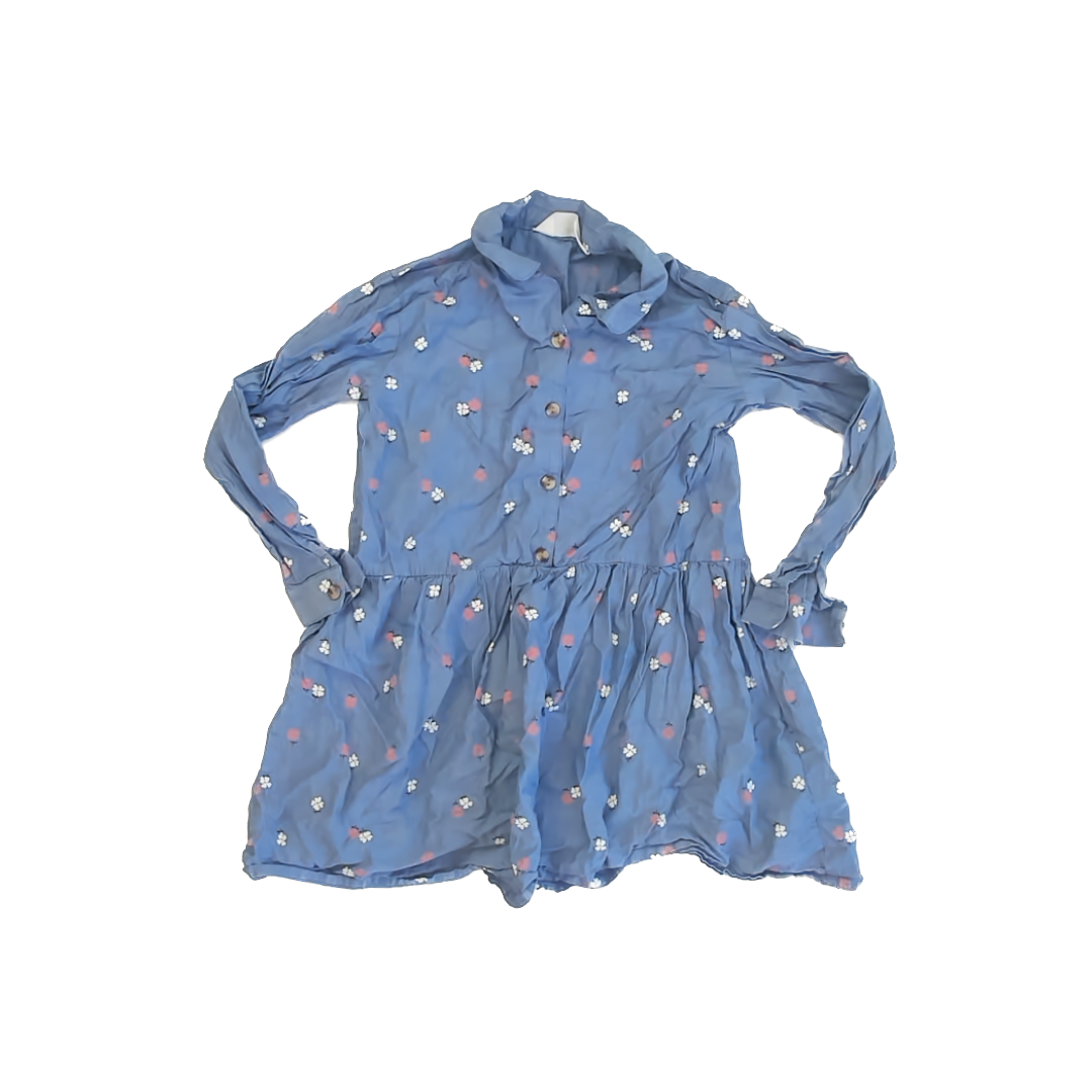 H&M Girls Blue Dress Size: 8 Years Blue