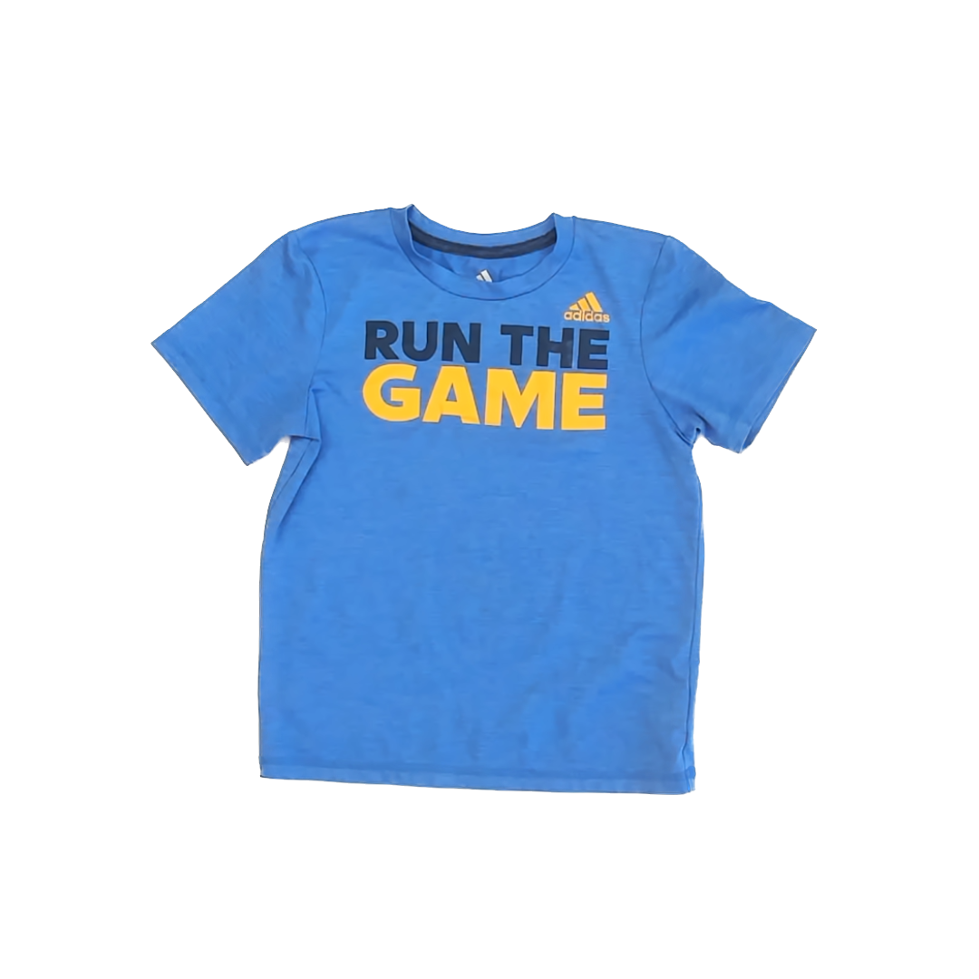 Adidas Boys Blue Athletic Top Size: 7 Years Blue