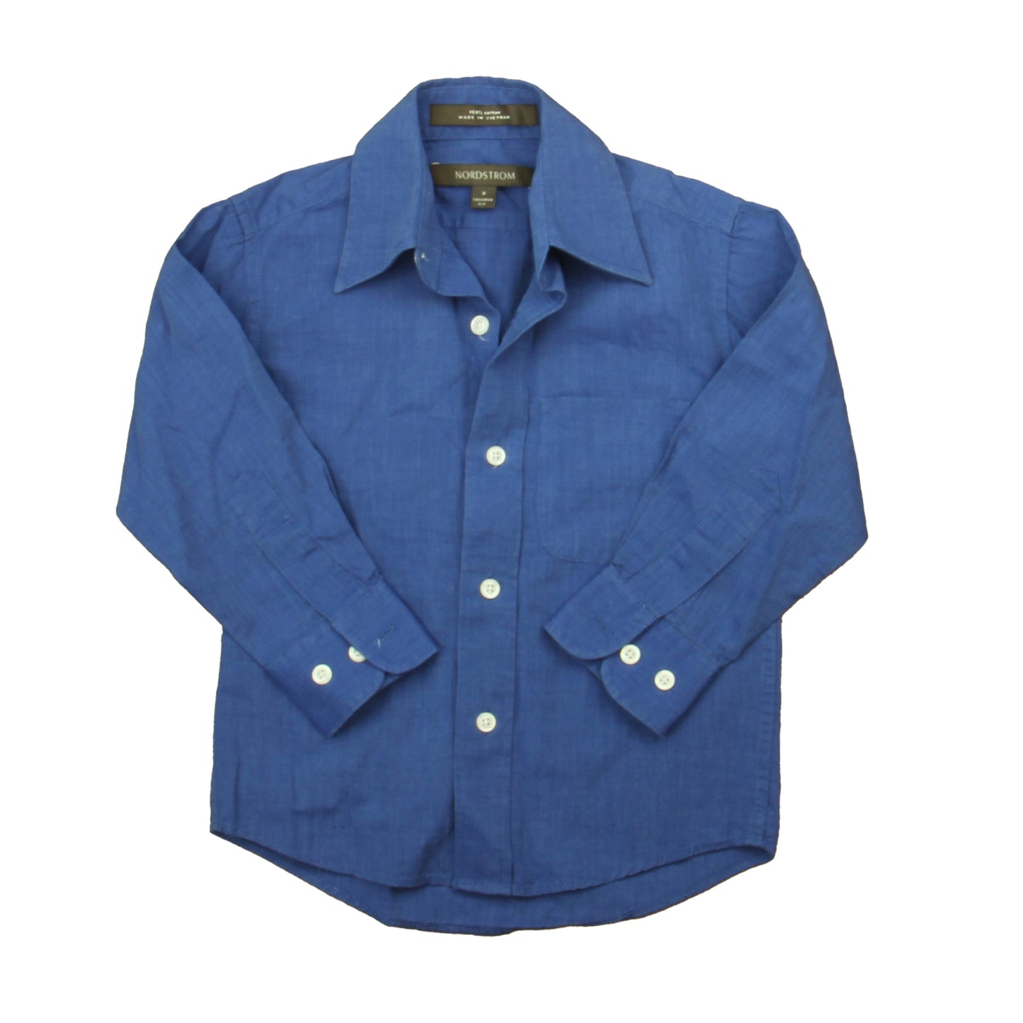 Nordstrom Boys Blue Button Down Long Sleeve Size: 3T Blue