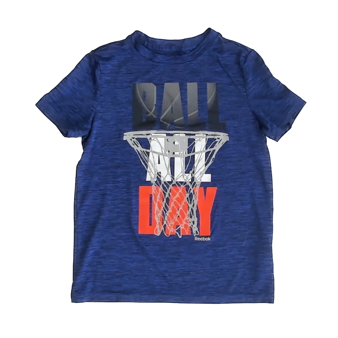 Reebok Boys Blue Athletic Top Size: 8-10 Years Blue