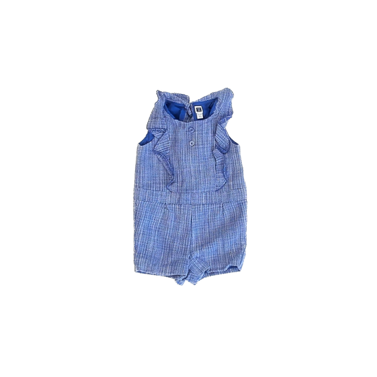 Janie and Jack Girls Blue Romper Size: 12-18 Months Blue