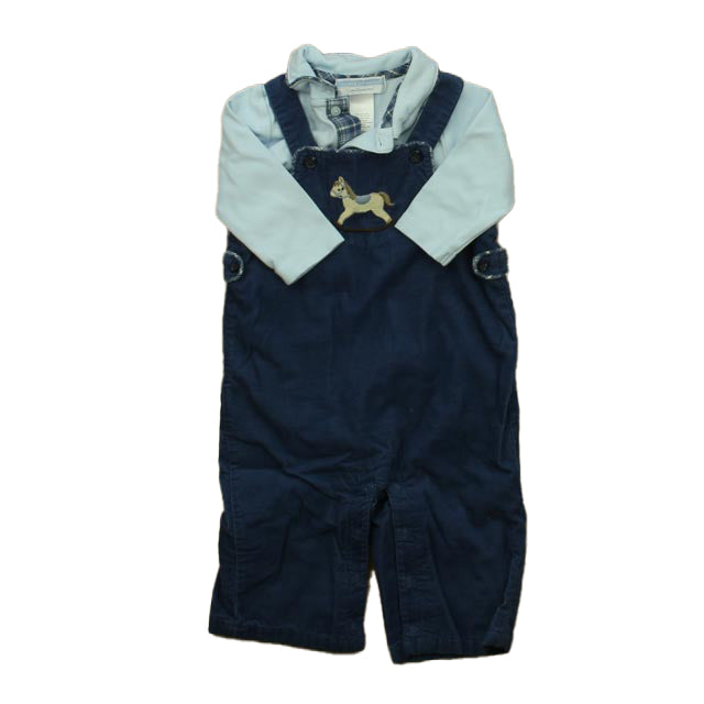 Janie and Jack Boys Blue Overalls Size: 3-6 Months Blue
