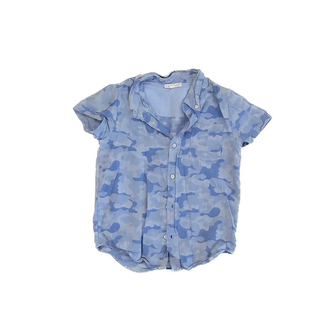Rockets Of Awesome Boys Blue Button Down Short Sleeve Size: 8 Years Blue
