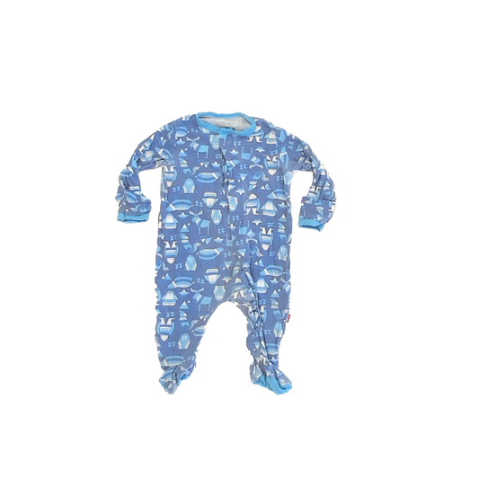 Magnetic Me Boys Blue 1-piece footed Pajamas Size: 0-3 Months Blue