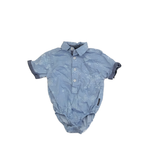 Ben Sherman Boys Blue Button Down Short Sleeve Size: 6-9 Months Blue