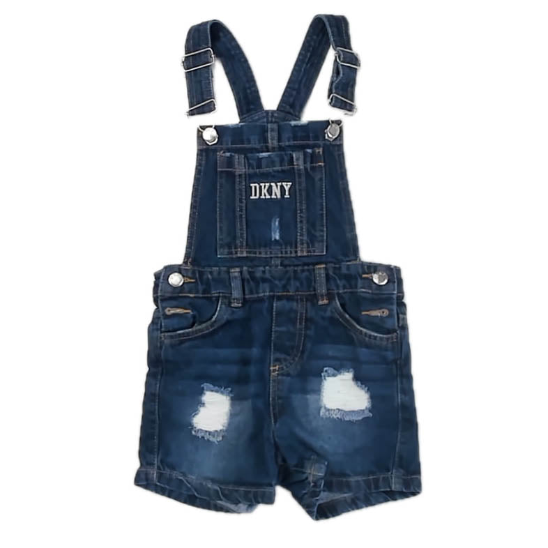 DKNY Girls Blue Overall Shorts Size: 5T Blue