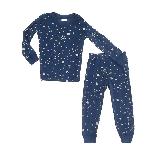 Hanna Andersson Boys Blue 2-piece Pajamas Size: 3T Blue