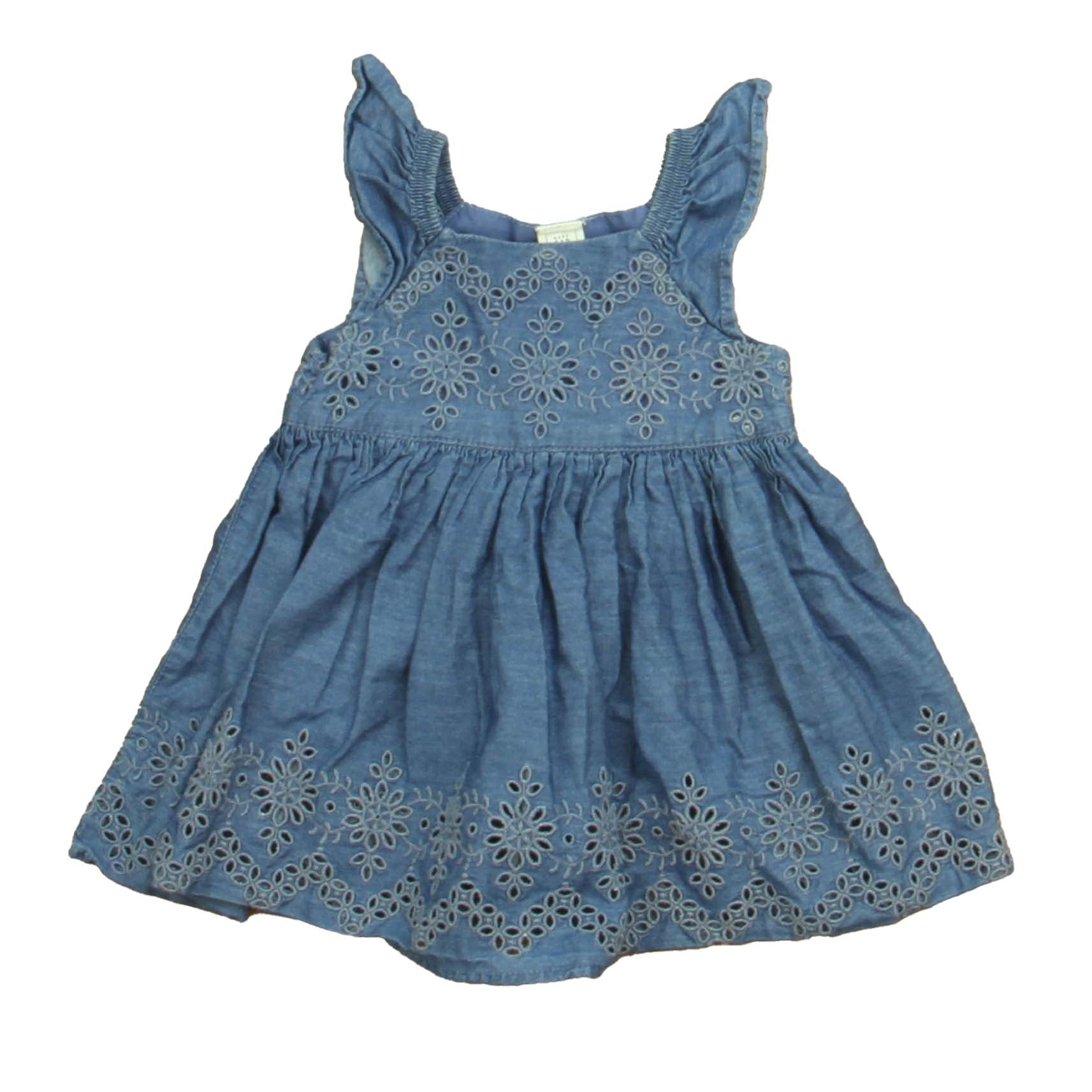 Gap Girls Blue Dress Size: 6-12 Months Blue