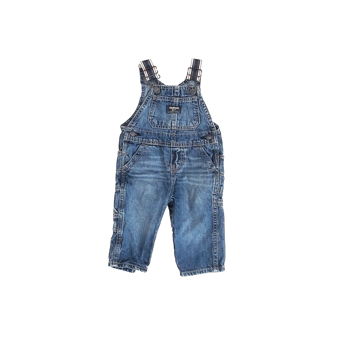 Osh Kosh Boys Blue Overalls Size: 6 Months Blue