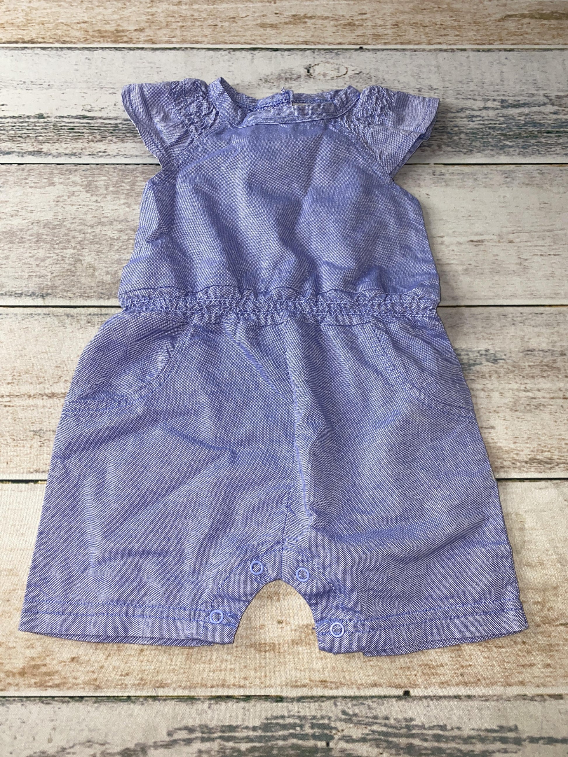 Rene Rofe Girls Blue Romper Size: 0-3 months Blue