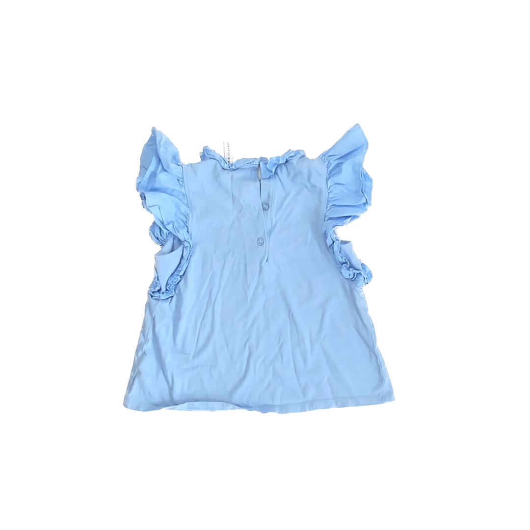 Janie and Jack Girls Blue Tank Top Size: 7 Years Blue