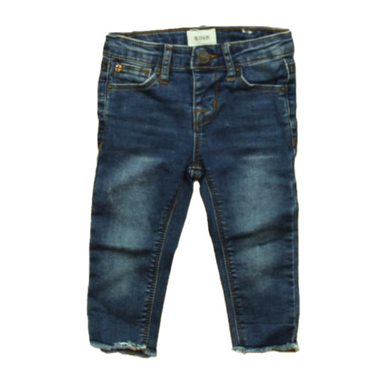 Hudson Girls Blue Jeans Size: 12 Months