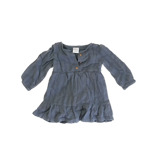 Little Co. Girls Blue Dress Size: 18 Months Blue