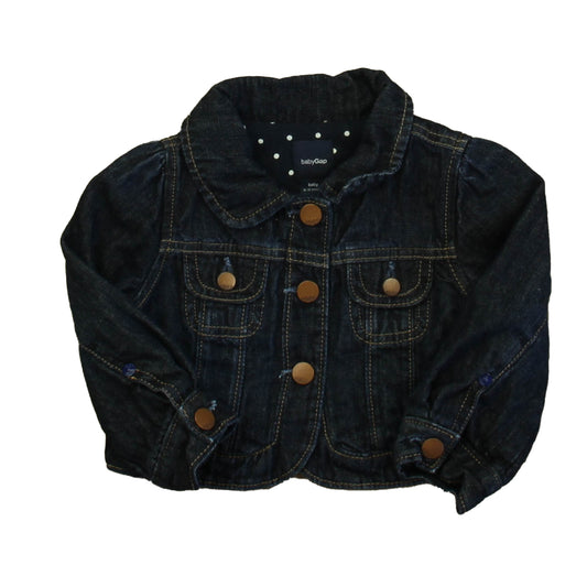 Gap Girls Blue Jacket Size: 6-12 Months Blue
