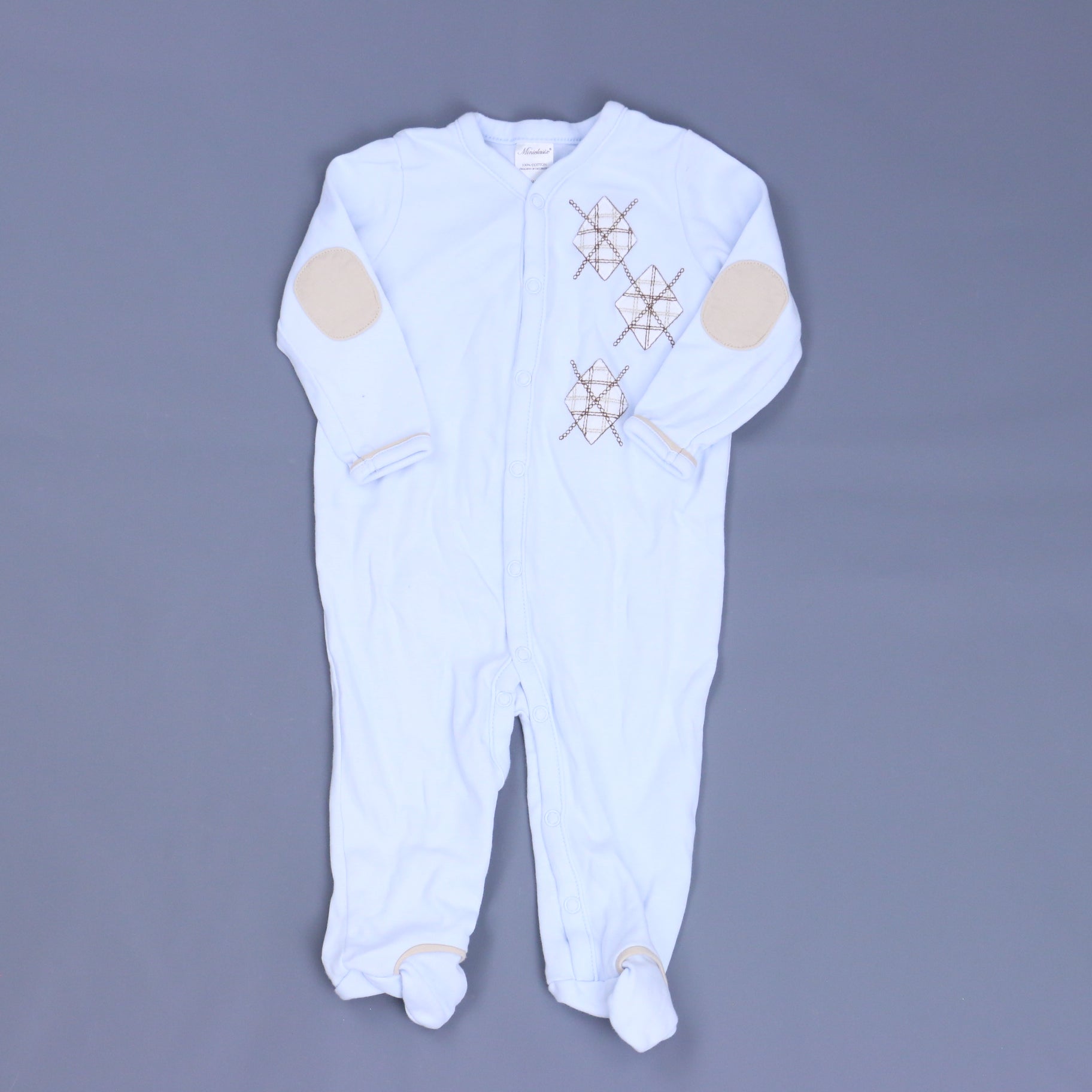 Miniclasix Boys Blue Long Sleeve Outfit Size: 6 Months Blue