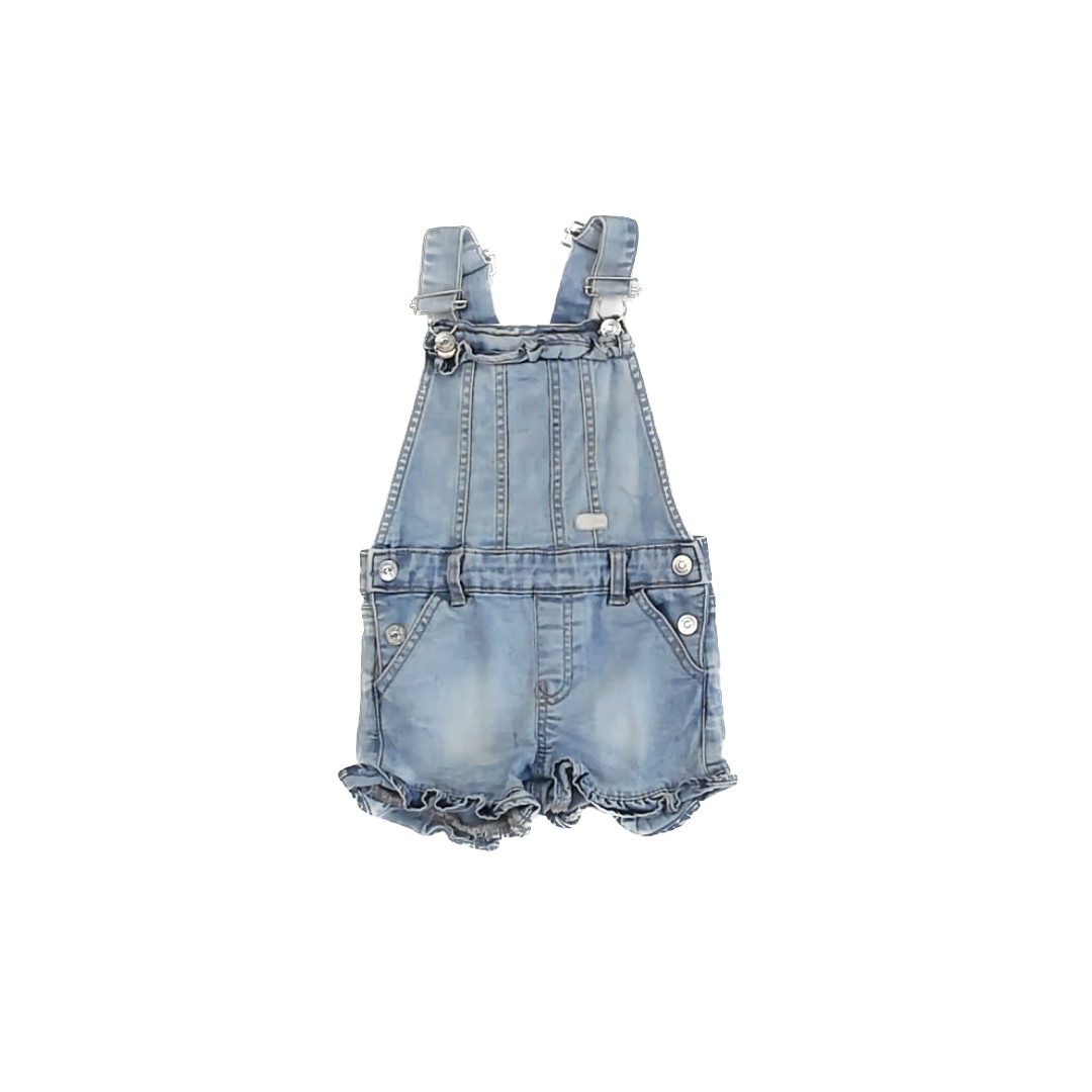 7 for all Mankind Girls Blue Overall Shorts Size: 24 Months Blue