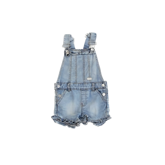 7 for all Mankind Girls Blue Overall Shorts Size: 24 Months Blue