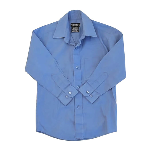 George Boys Blue Button Down Long Sleeve Size: 4-5T Blue