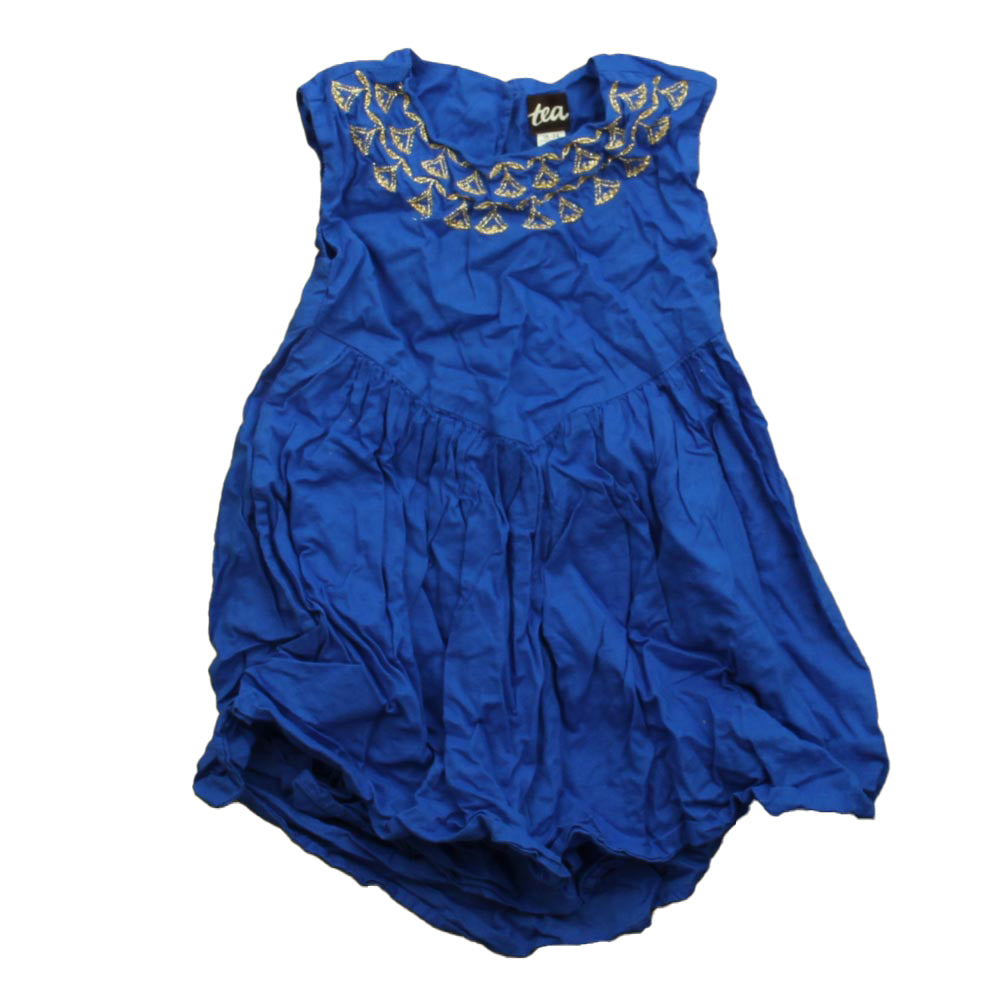 Tea Collection Girls Blue Dress Size: 18-24 Months Blue