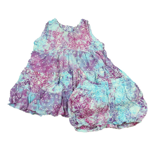 blueginger Girls Purple | Blue Dress Size: 12 Months Purple | Blue