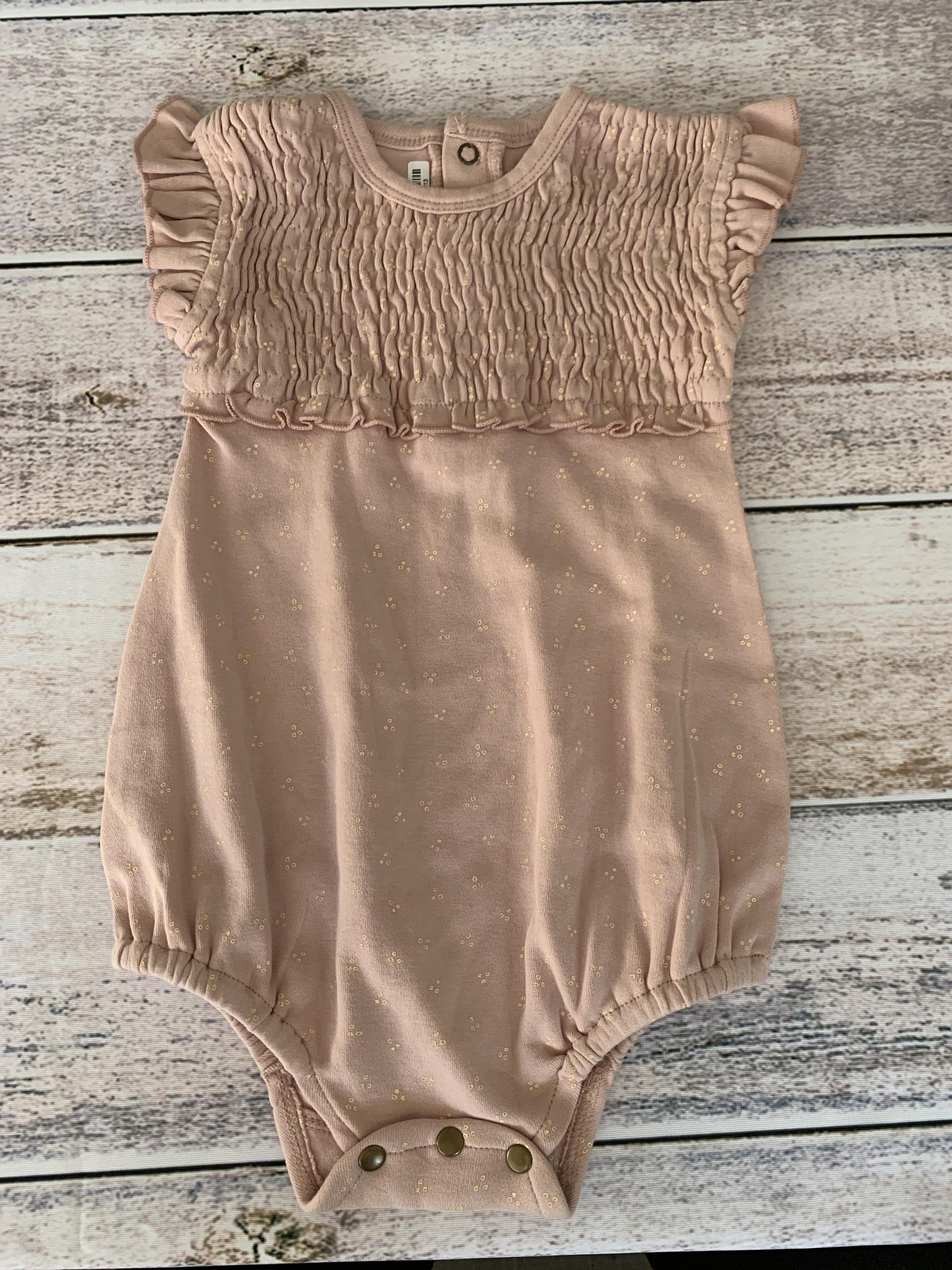 L‚Äôoved Baby Girls Blush | cream | polka dot Romper Size: 18-24 months Blush | cream | polka dot