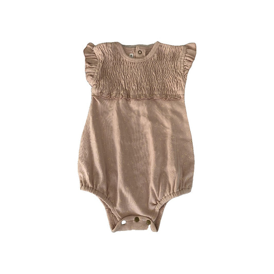 L‚Äôoved Baby Girls Blush | cream | polka dot Romper Size: 18-24 months Blush | cream | polka dot