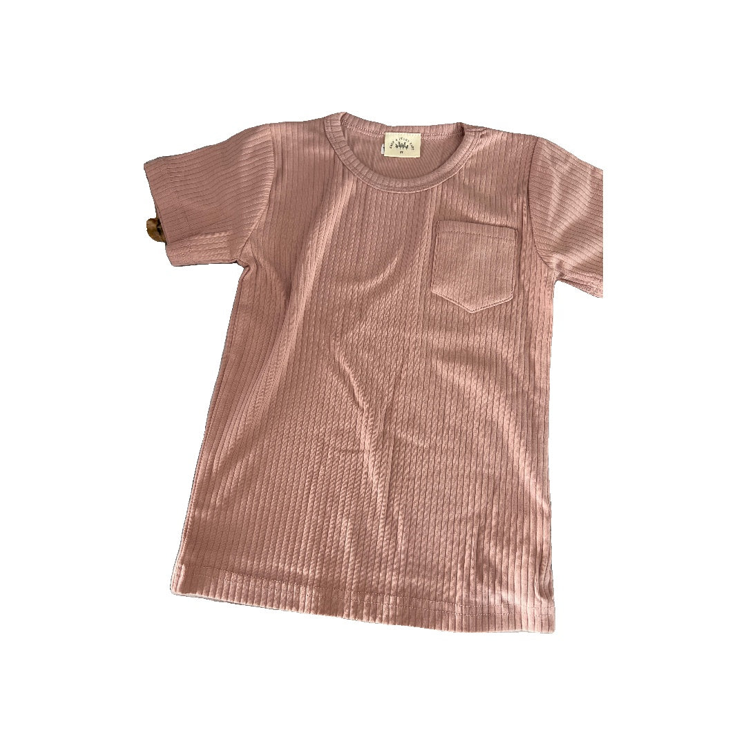 Sage and Ivory Girls Blush T-Shirt Size: 3T Blush