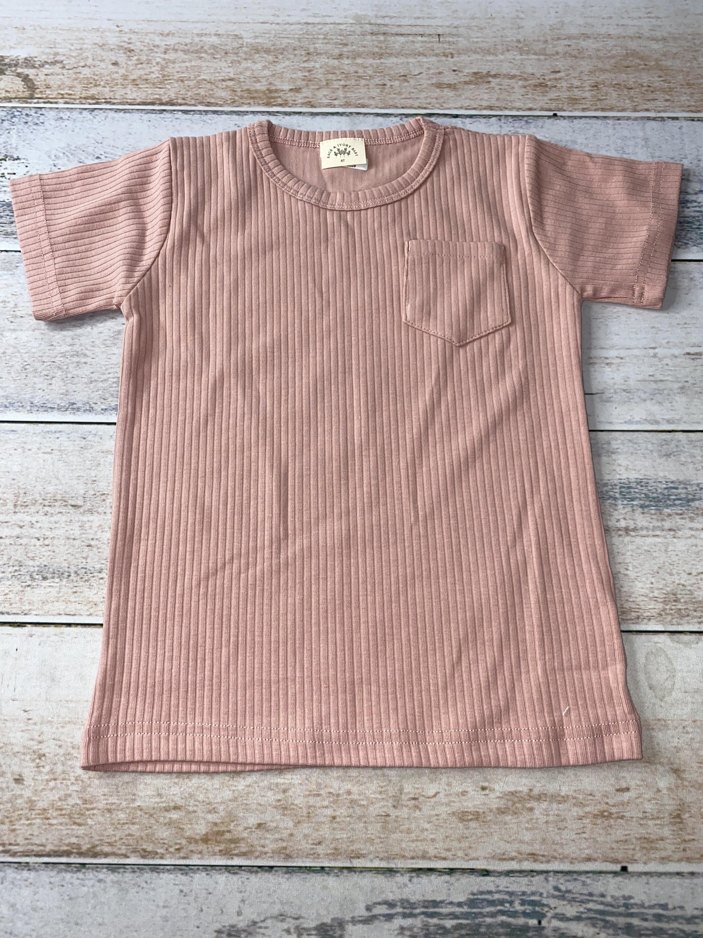 Sage and Ivory Girls Blush T-Shirt Size: 4T Blush