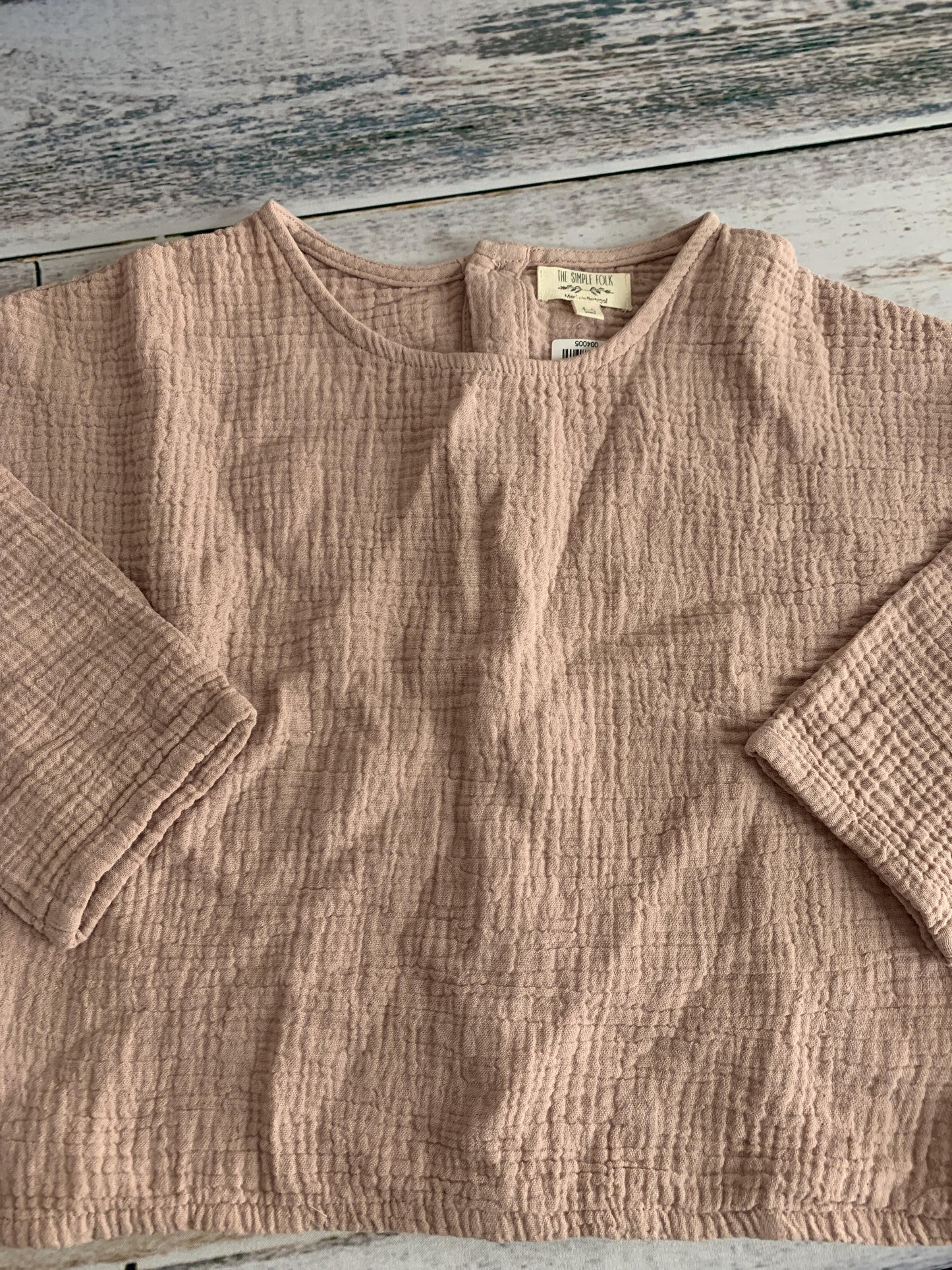 The Simple Folk Girls Blush Long Sleeve Shirt Size: 4T Blush