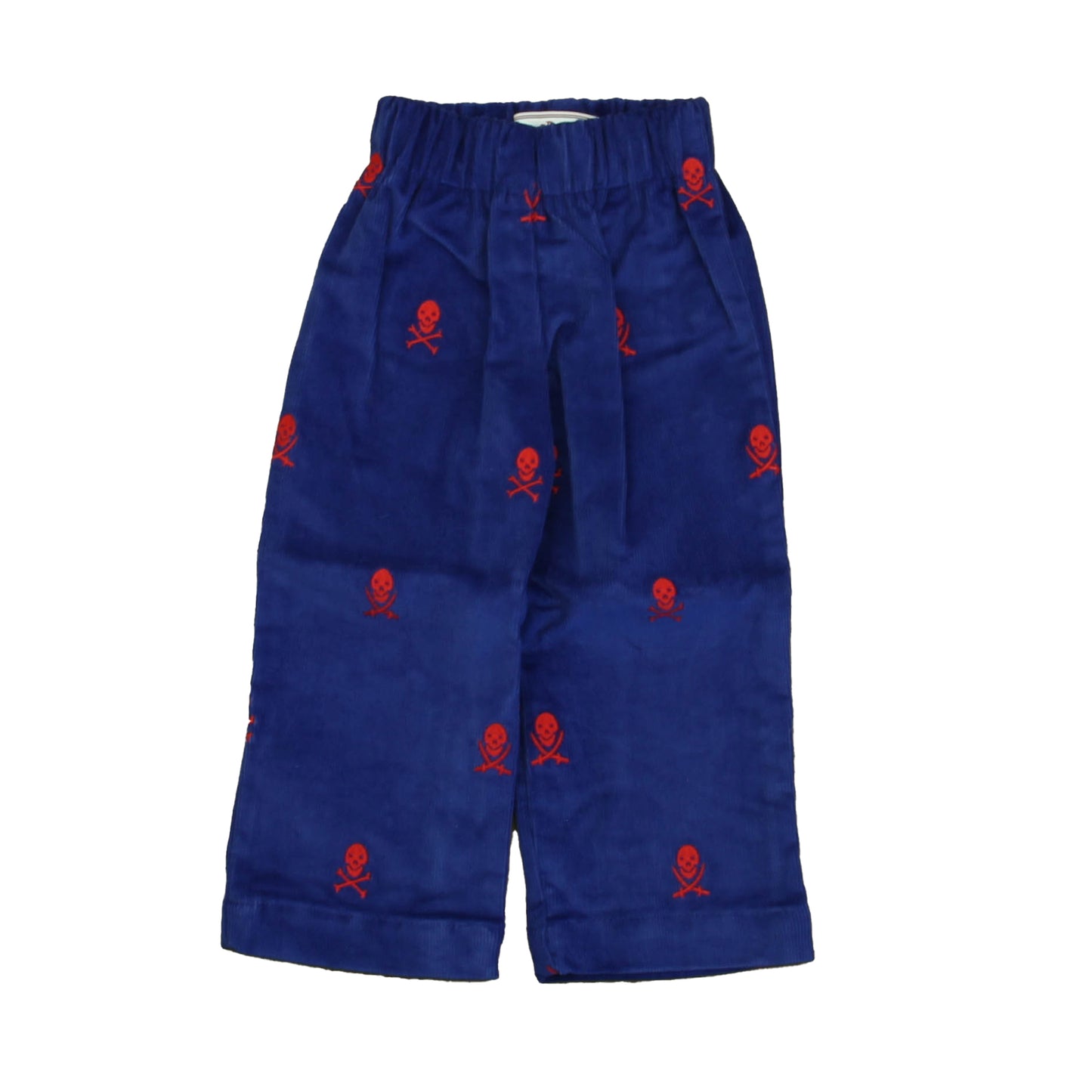 Classic Prep Boys Bright Navy with Skull & Cross Bones Corduroy Pants Size: 9-12 Months Bright Navy with Skull & Cross Bones