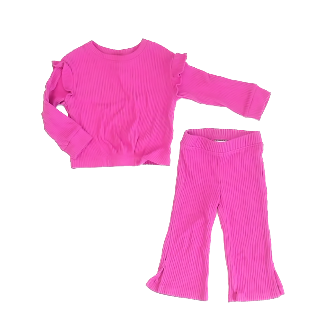 Cat & Jack Girls Bright Pink Apparel Sets Size: 2T Bright Pink
