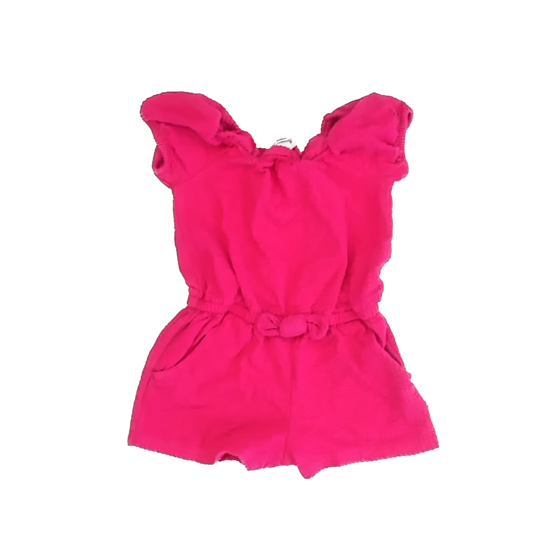 Cat & Jack Girls Bright Pink Romper Size: 2T Bright Pink