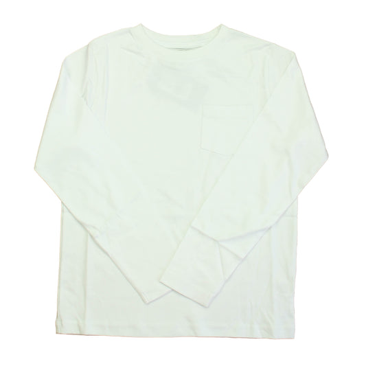 Classic Prep Boys Bright White Long Sleeve T-Shirt Size: 6-14 Years