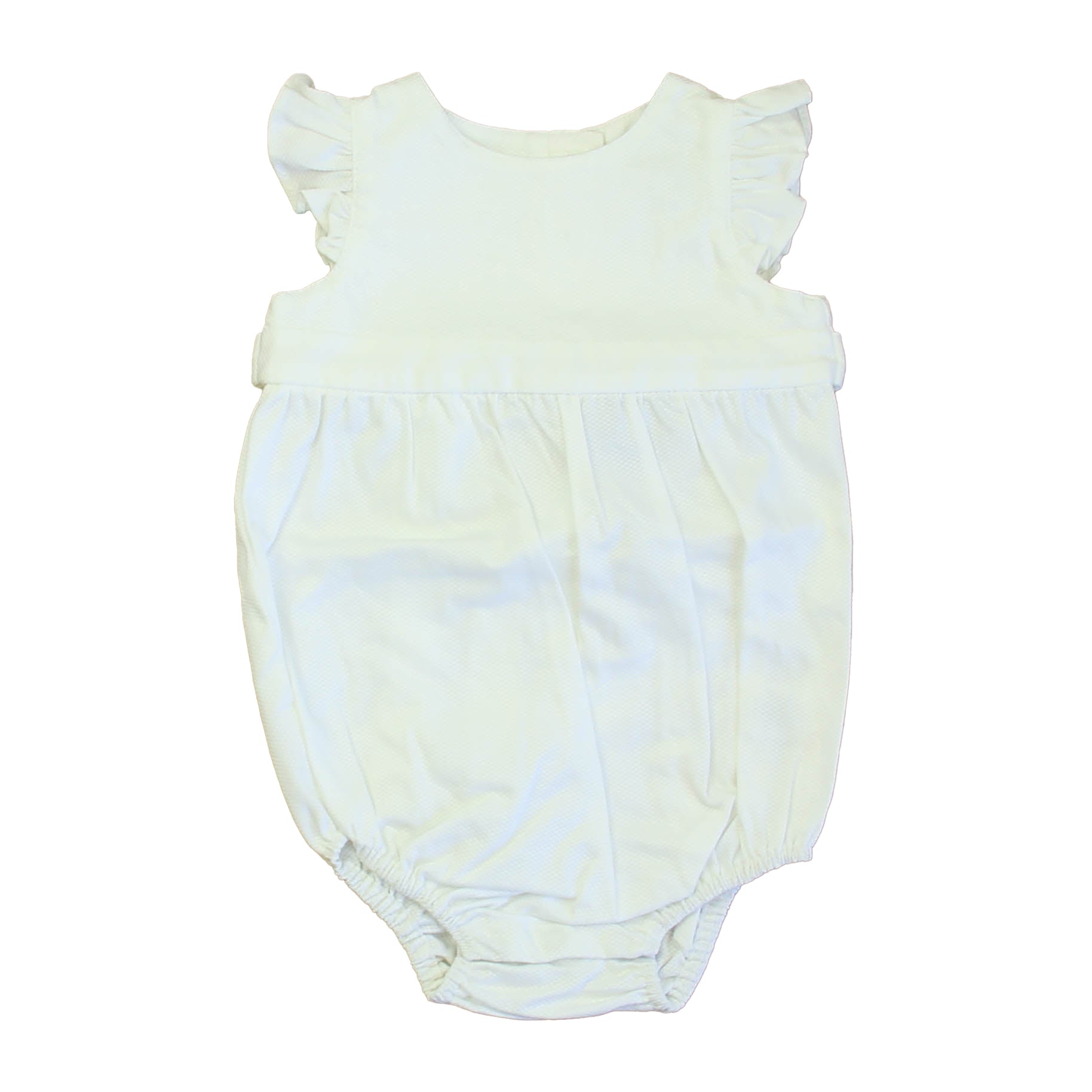 Classic Prep Girls Bright White Romper Size: 9-12 Months Bright White