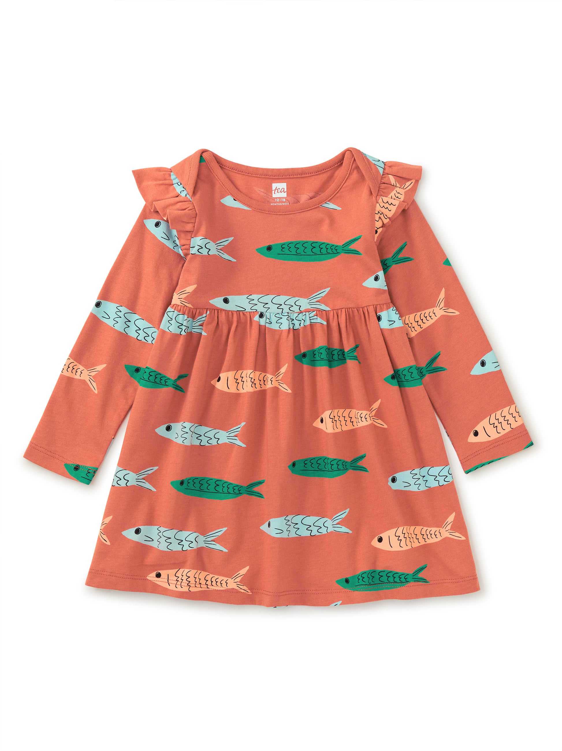 Tea Collection Girls Brown Anchovies Dress Size: 6-9 Months Brown Anchovies