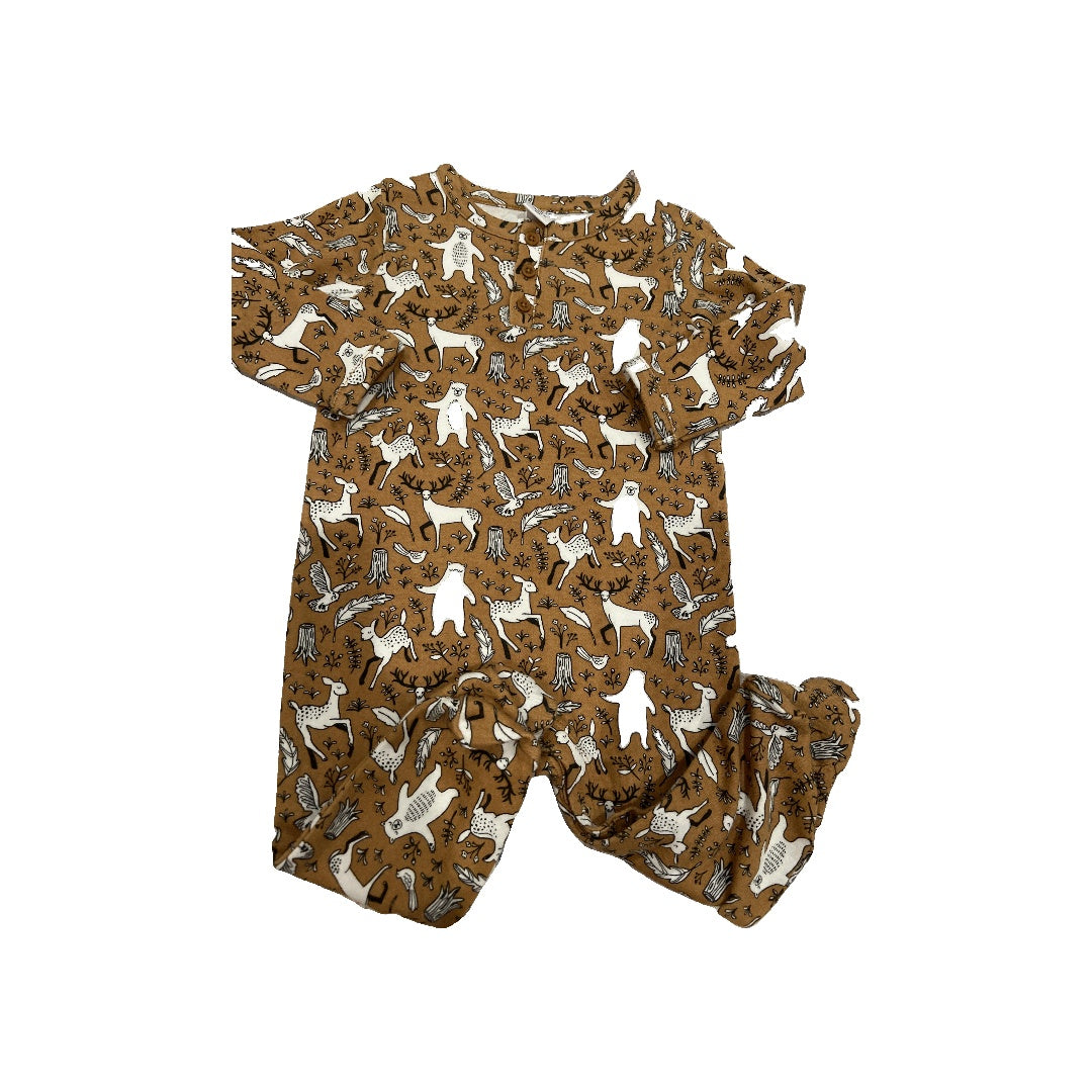 Nordstrom Boys Brown | animals Pajamas Size: 6 months Brown | animals