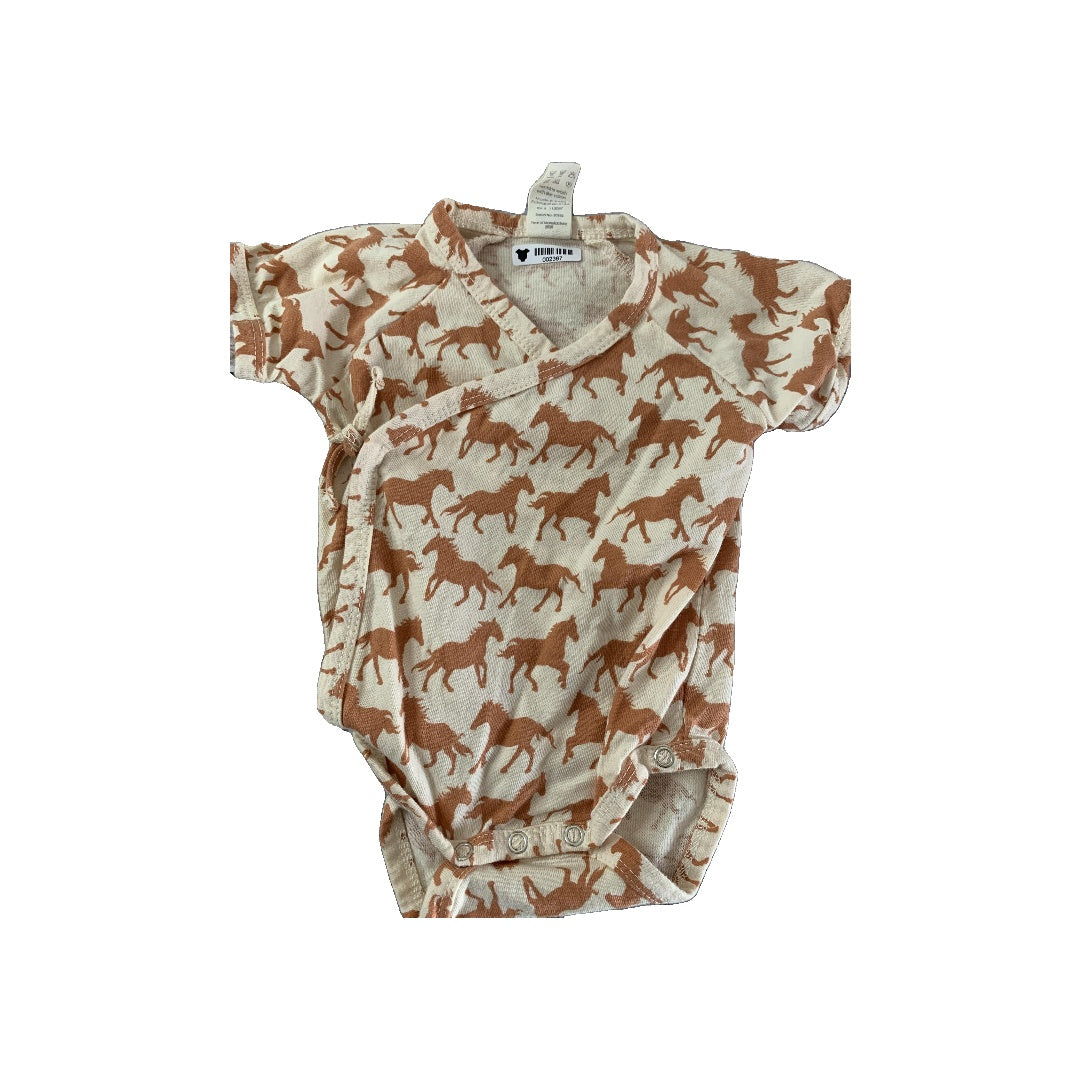Kate Quinn Girls Brown | animals Onesie Size: Newborn Brown | animals