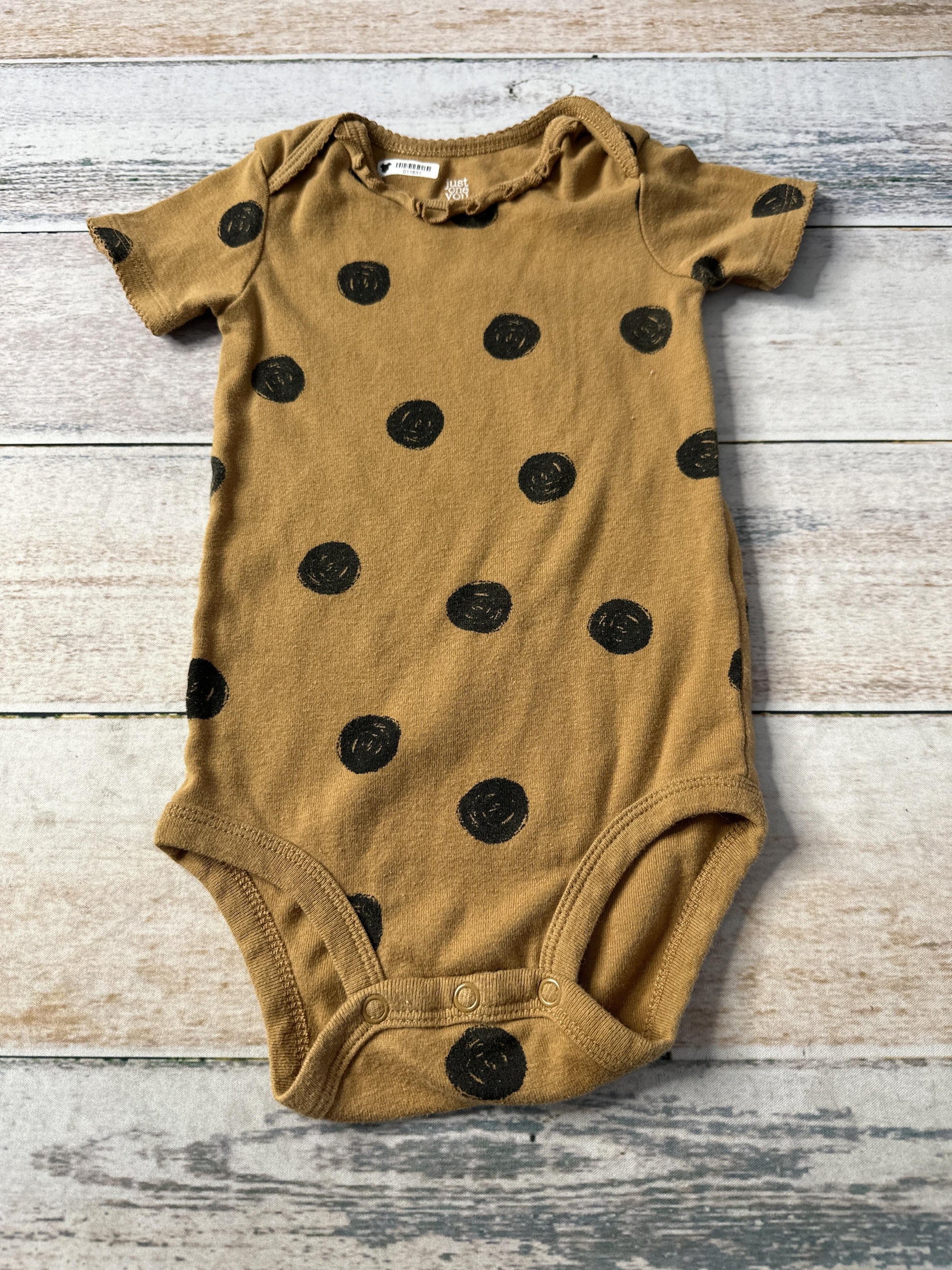 Just Born Girls Brown | Black | polka dot Onesie Size: 18 months Brown | Black | polka dot