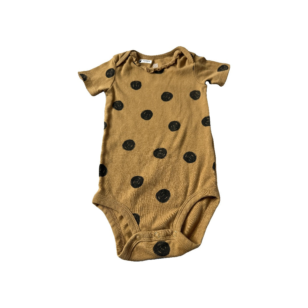 Just Born Girls Brown | Black | polka dot Onesie Size: 18 months Brown | Black | polka dot