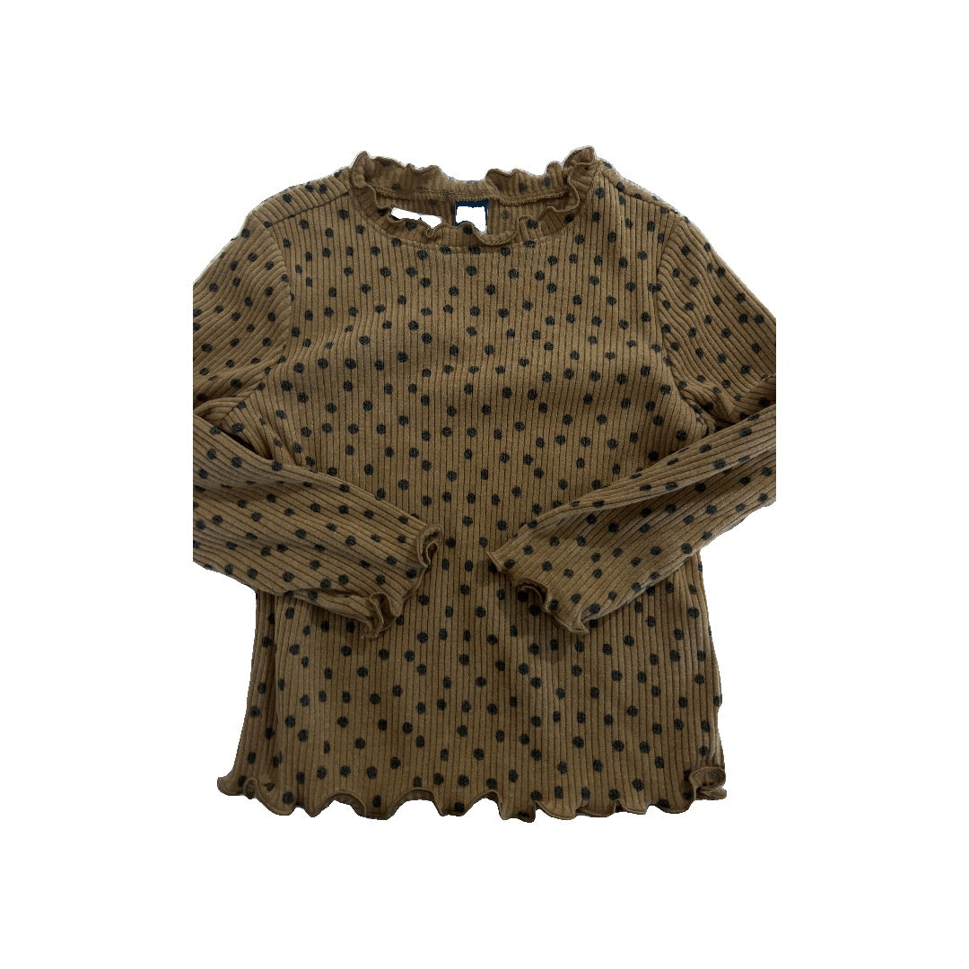 Old Navy Girls Brown | Black | polka dot Long Sleeve Shirt Size: 3T Brown | Black | polka dot