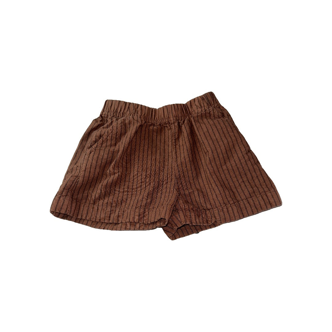 Open Edit Boys Brown | Black | Stripe Shorts Size: 3T Brown | Black | Stripe