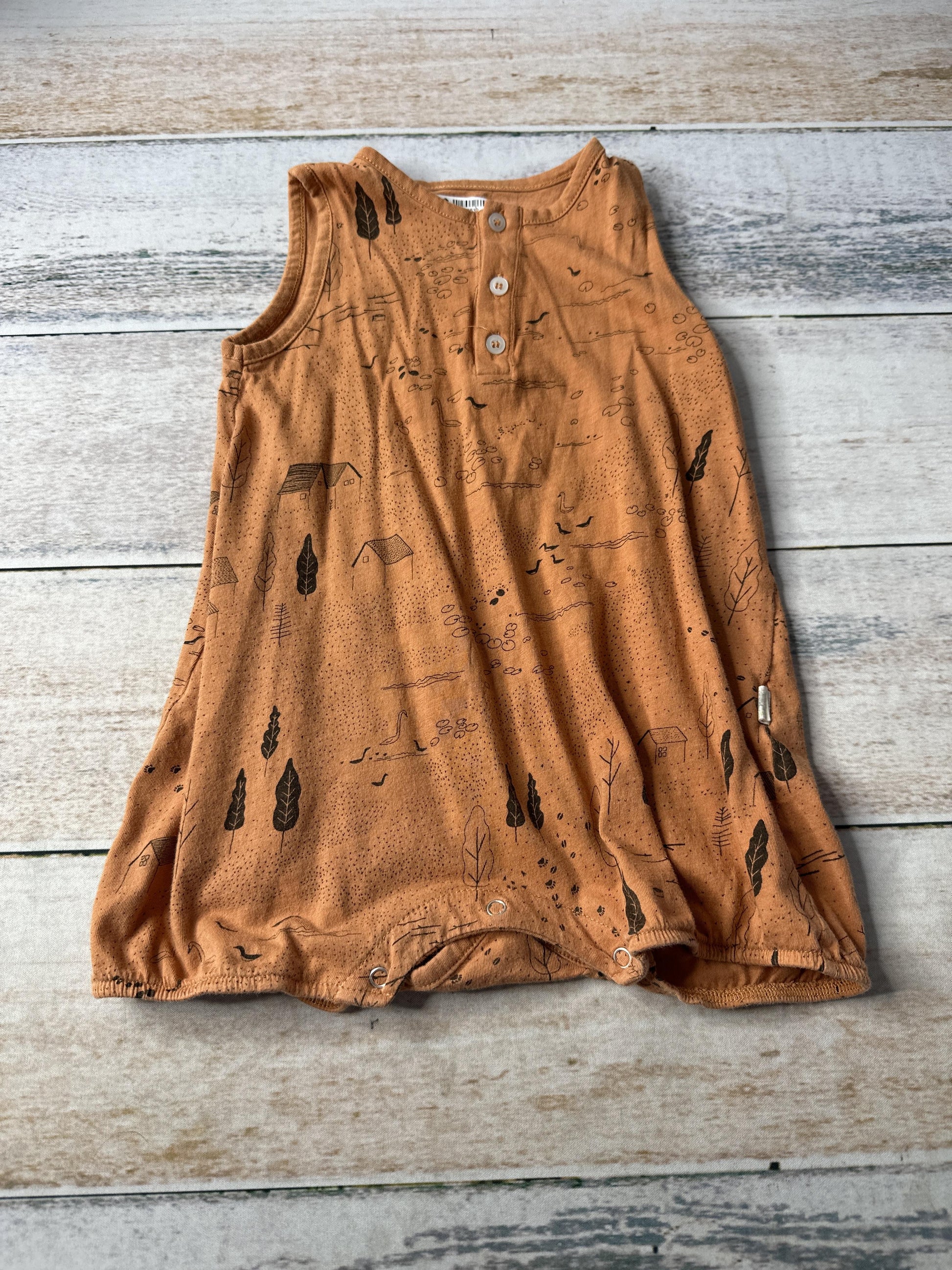 Red Caribou Boys Brown | Black Romper Size: 18-24 months Brown | Black