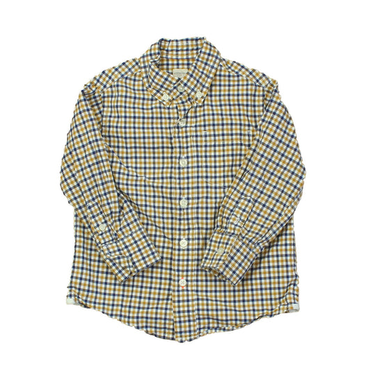 Crewcuts Boys Brown | Blue | Checks Button Down Long Sleeve Size: 2T