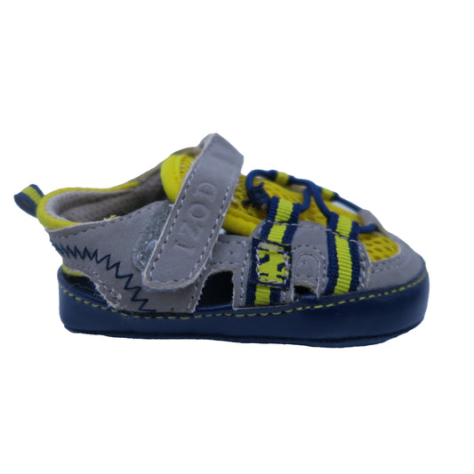 Cade&Co Boys Brown | Blue | Elephant Booties Size: 1-2 Infant Brown | Blue | Elephant