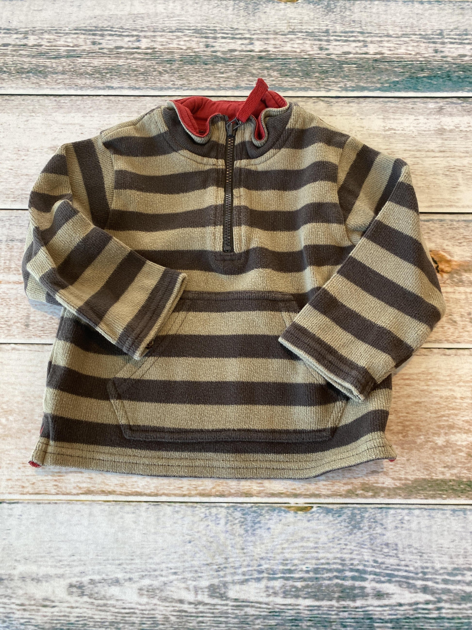 Marks & Spencer Boys Brown | Brown | Striped Sweater Size: 18-24 months Brown | Brown | Striped