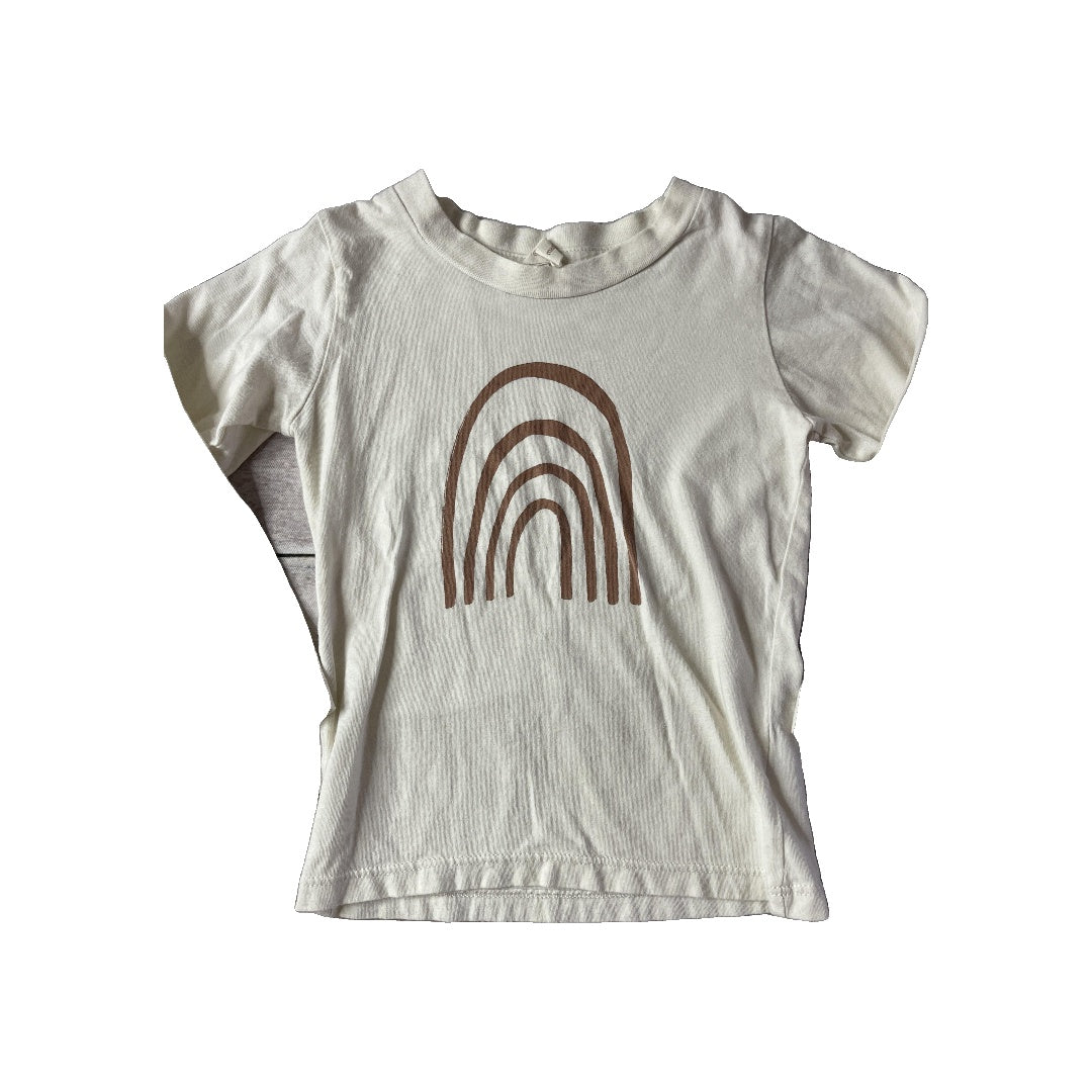 Tenth + Pine Girls Brown | cream Long Sleeve T-Shirt Size: 2T Brown | cream