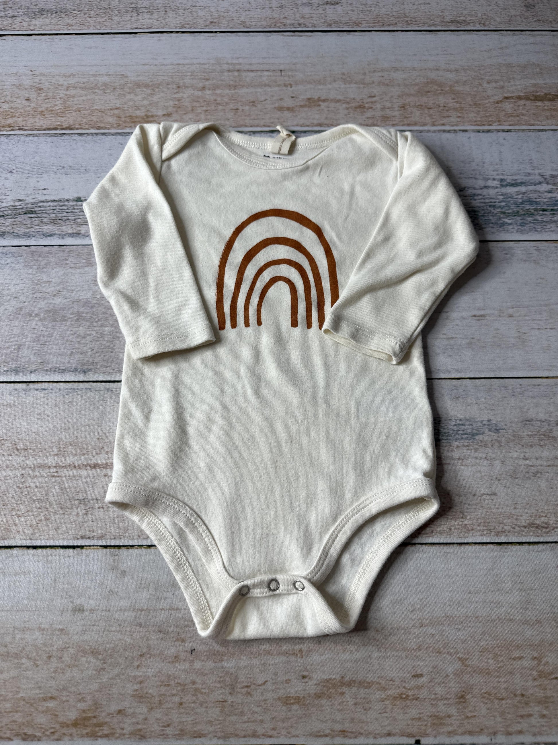 Tenth + Pine Unisex Brown | cream Onesie Size: 12-18 months Brown | cream
