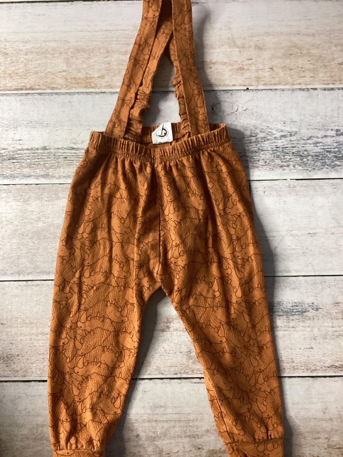 Musli Boys Brown | Dinosaur Overalls Size: 9-12 Months Brown | Dinosaur