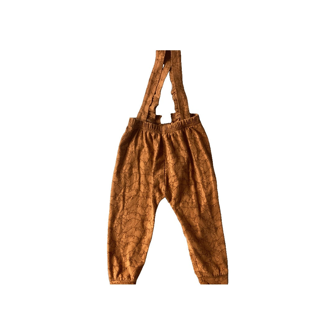 Musli Boys Brown | Dinosaur Overalls Size: 9-12 Months Brown | Dinosaur